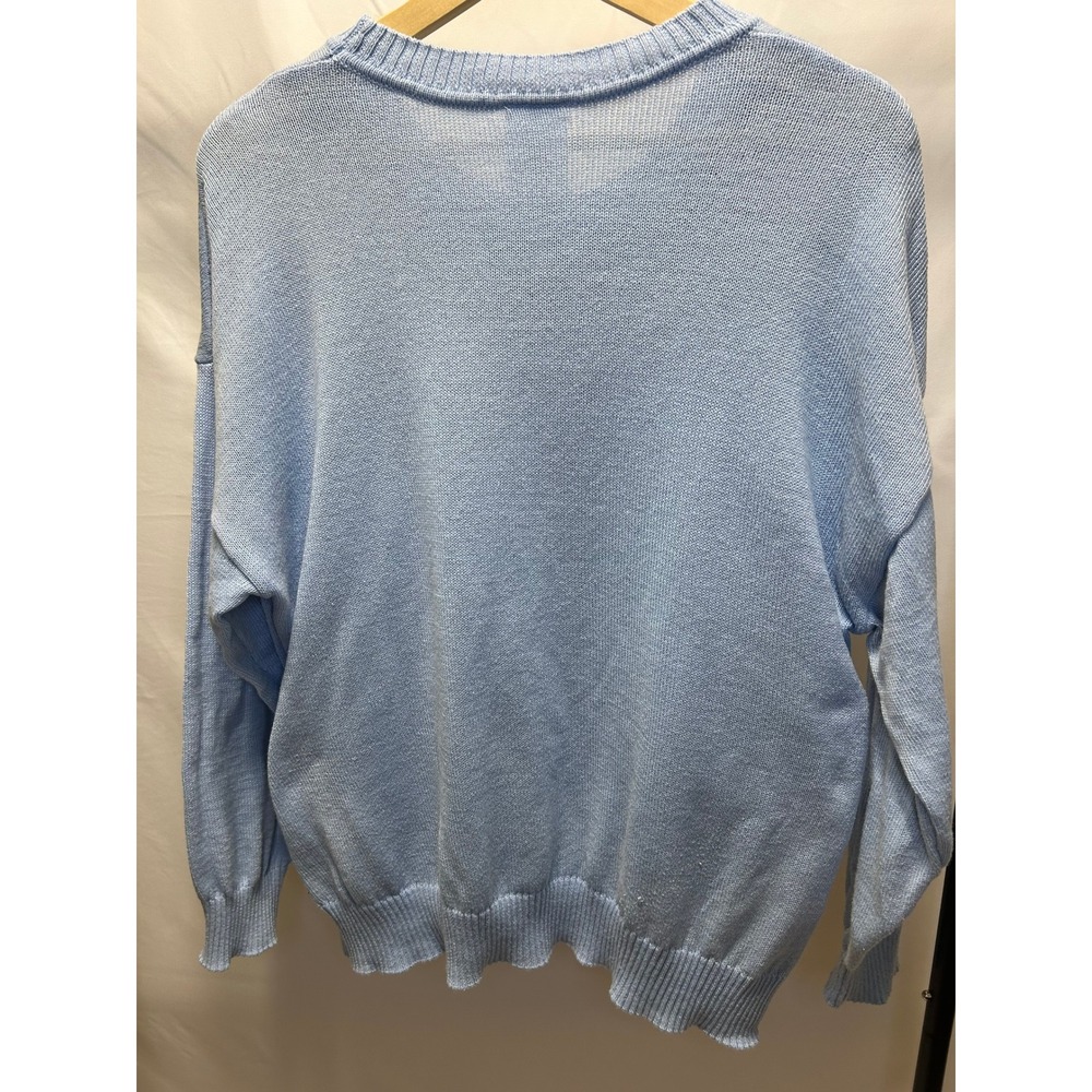 Sanrio Cinnamoroll Sweater Womens XXL Blue Excellent Argyle Knit Pullover - Picture 4 of 4